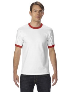 76600 (180g) WHITE-RED / 흰색-빨간색 / 흰색-빨간색면티,반팔티셔츠,라운드티,면티,링거티셔츠