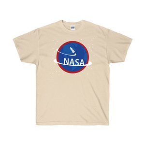 TRC076  NASA티셔츠, 베이지색, 커플티 /그래픽반팔티셔츠, 라운드면티, 라운드반팔티, 기본면티셔츠, 반팔티셔츠