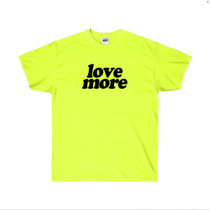 TRC019 러브티셔츠, 노랑색(검정) 사랑커플티, 커플티 /그래픽반팔티셔츠, 라운드면티, 라운드반팔티, 기본면티셔츠, 반팔티셔츠