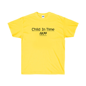 TRC0119  CHILD IN TIME 티셔츠, 노랑색, 커플티 /그래픽반팔티셔츠, 라운드면티, 라운드반팔티, 기본면티셔츠, 반팔티셔츠