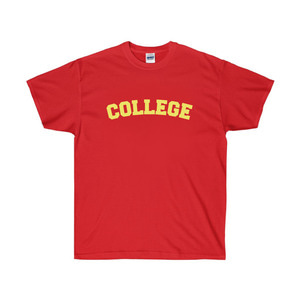 TRC073  대학생티셔츠, 대학교반티, 대학교동아리티,칼리지티셔츠, 빨강색, 커플티 /그래픽반팔티셔츠, 라운드면티, 라운드반팔티, 기본면티셔츠, 반팔티셔츠