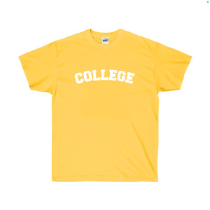 TRC071  대학생티셔츠, 대학교반티, 대학교동아리티,칼리지티셔츠, 현광노랑색, 커플티 /그래픽반팔티셔츠, 라운드면티, 라운드반팔티, 기본면티셔츠, 반팔티셔츠