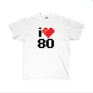 TRC044 러브80티셔츠, 흰색 사랑커플티, 커플티 /그래픽반팔티셔츠, 라운드면티, 라운드반팔티, 기본면티셔츠, 반팔티셔츠