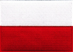 국기패치 046 - 자수와팬 폴란드국기, 폴란드자수패치, 폴란드국기자수, 자체제작 자수공장 [폴란드]