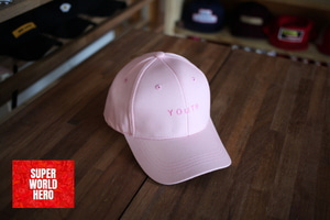 핑크색 모자, YOUTH 레터링 / 야구모자, 볼캡, 빈티지스타일, 캐쥬얼캡, 스트릿 패션, 심플한 모자