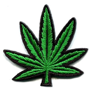 P808 - Marijuana Patch 마리화나 자수 패치 사이즈 선택가능, 락패치, 음악패치, 펑크락, 펑키