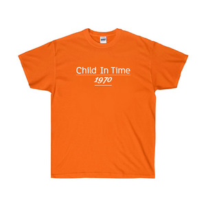 TRC0118  CHILD IN TIME  티셔츠, 주황색, 커플티 /그래픽반팔티셔츠, 라운드면티, 라운드반팔티, 기본면티셔츠, 반팔티셔츠