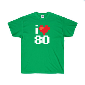 TRC038 러브80티셔츠, 초록색 사랑커플티, 커플티 /그래픽반팔티셔츠, 라운드면티, 라운드반팔티, 기본면티셔츠, 반팔티셔츠