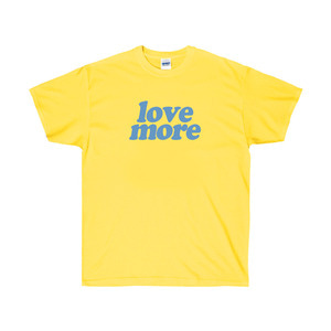TRC012 러브티셔츠, 노랑색 사랑커플티, 커플티 /그래픽반팔티셔츠, 라운드면티, 라운드반팔티, 기본면티셔츠, 반팔티셔츠