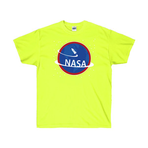 TRC082  NASA티셔츠, 형광노랑색, 커플티 /그래픽반팔티셔츠, 라운드면티, 라운드반팔티, 기본면티셔츠, 반팔티셔츠