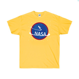 TRC078  NASA티셔츠, 노랑색, 커플티 /그래픽반팔티셔츠, 라운드면티, 라운드반팔티, 기본면티셔츠, 반팔티셔츠
