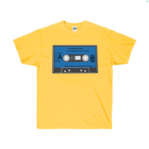 TRC059 테이프티셔츠, 노랑색, 커플티 /그래픽반팔티셔츠, 라운드면티, 라운드반팔티, 기본면티셔츠, 반팔티셔츠