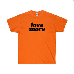 TRC018 러브티셔츠, 주황색 사랑커플티, 커플티 /그래픽반팔티셔츠, 라운드면티, 라운드반팔티, 기본면티셔츠, 반팔티셔츠